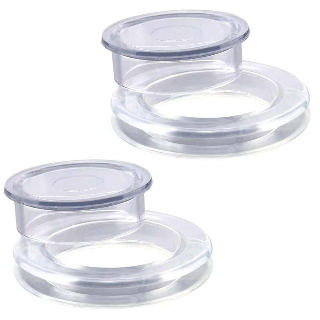 Peosaard Umbrella Hole Cap, Umbrella Hole Ring Plug Set Patio Table Umbrella Silicone Ring Cap Cover for Garden Shop Translucent 2PCS