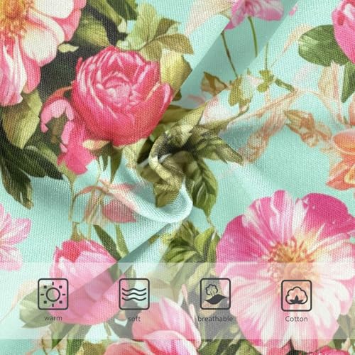 Joisal Vintage Pink Flowers Green Girls Underwear Toddlers 2t Cotton Panties for Girl Funny Briefs Kids Undies3