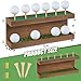 Menkxi Rustic Wood Golf Ball Holder 12.5 x 3 Inch Wall Mounted Vintage Display Stand Floating Shelf with Golf Tees for Christmas Storage Party Decor Supplies(Brown)