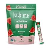 Ultima Replenisher Electrolyte Hydration Powder, Watermelon, 20 Count Stickpacks Pouch - Sugar Free,...