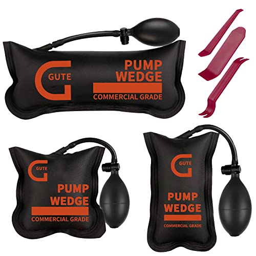 Gute Montagekissen Luftkissen Air Wedge Pump, Hebekissen Aufblasbar, Quadratisch Pneumatikspanner Alignment Tool,Car Air Pump Wedge,Spreizkissen Montagehilfe für Fenster,Tür,Auto,Großgeräte(3 Stücke)