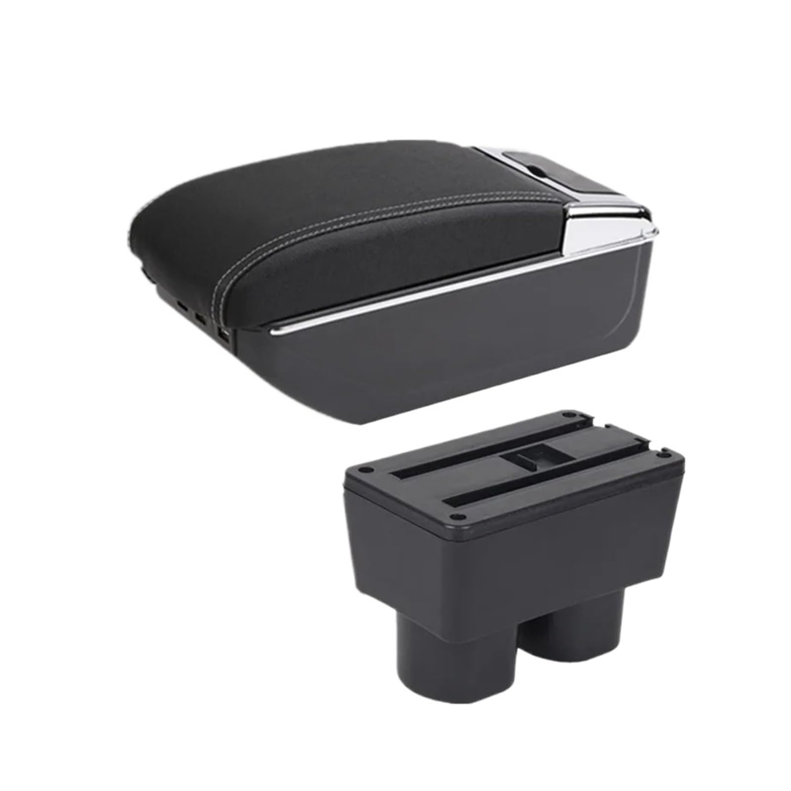 UMDJJU For Toyota For Avanza For Rush Car Armrest Box Storage Interior Dedicated Retrofit Accessories Car Centre Console Armrest Box(C white line 7USB)