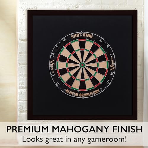 image for Viper Championship Wood Framed Dartboard Backboard Set, Mahogany Finis