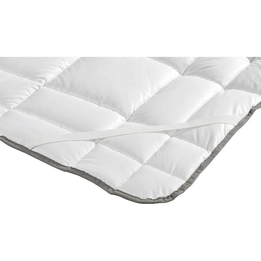 Badenia Trendline Spannauflage Clean Cotton, 180 x 200 cm, weiß, Öko-Tex zertifiziert, produziert nach deutschem Qualitätsstandard