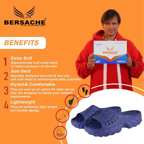 Image of BERSACHE Soft Classic Casual with Regular wear with Soft Technology Flipflop for Men