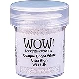 Wow Embossing Powder WOW-UH-WL01 Ultra High Embossing Powder, 15ml, Opaque Bright White