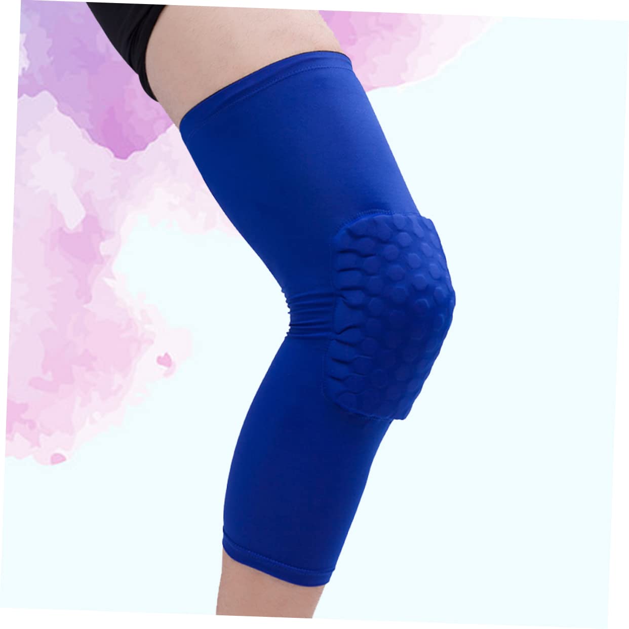 BRIGHTFUFU Protective Basketball Knee Pads Support Brace Breathable Leg Sleeve for Football and Running Honeycomb Padding Comfortable Fit Size s