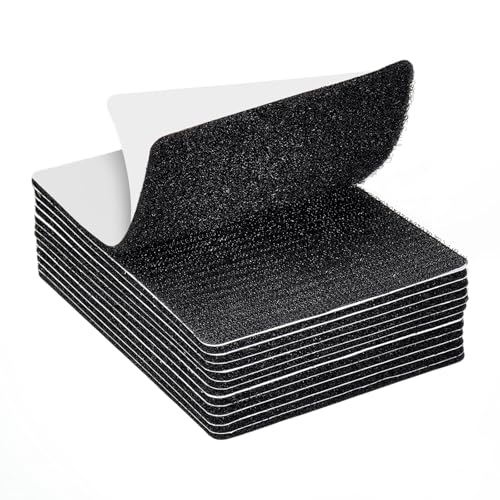 Image of Hook and Loop Tape 4x6 inch, 6 Pairs Double Sided Hook and Loop with Adhesive, Heavy Duty Nylon Fastener for Fixing, Patching, Sewing, Instead of Holes and Screws