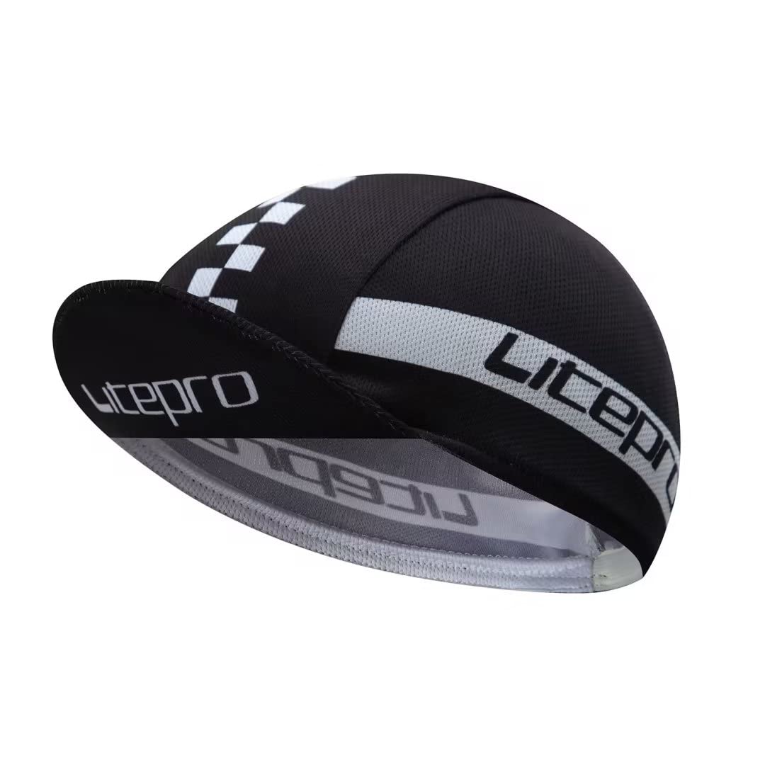 Bonnet De Cyclisme Bikingbros - Noir - Respirant Et Anti-Transpiration - Taille Unique 56-61cm - Polyester