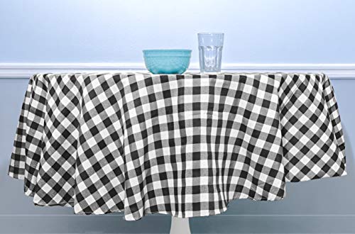 Exclusive Discount 50% Price Bathroom and More Gingham/Plaid Design, Cotton Rich Checkered Kitchen/Dining Room Tablecloth, 70 in, Black and White Exclusive Discount 50% Price Bathroom and More Gingham/Plaid Design, Cotton Rich Checkered Kitchen/Dining Room Tablecloth, 70 in, Black and White