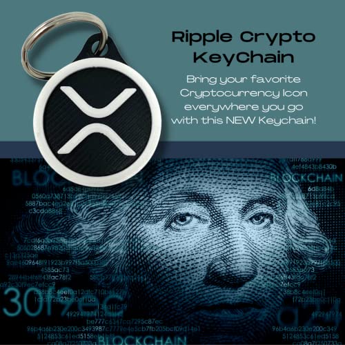 FRESHe Ripple XRP Keychain Cryptocurrency Logo - Black & White - Perfect for Cryptocurrency XRP token Fans! Made in the USA! - Image 3
