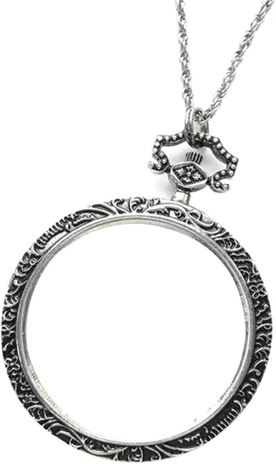 RYRYR Magnifying Glass Magnifier Necklace Pendant 3X Chain Monocle Pocket 1pcs