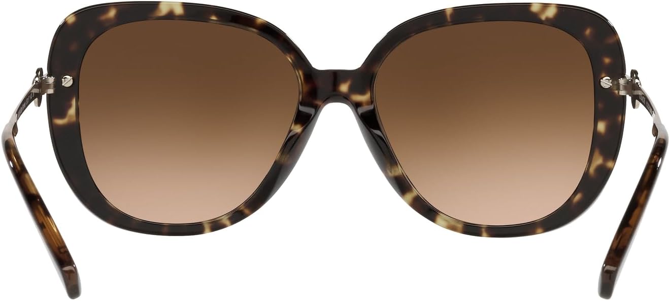 COACH HC8320 Sunglasses, Dark Tortoise/Dark Brown Gradient, 55 mm