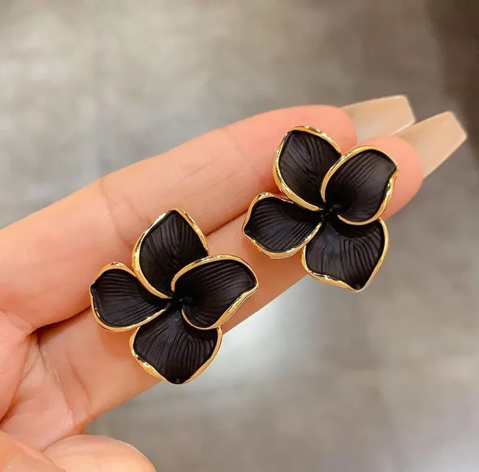Flower Stud Earrings for Girls, Enamel Floral Design