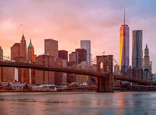 Adult Jigsaw Puzzle Brooklyn Bridge Skyline New York City 500-Pieces