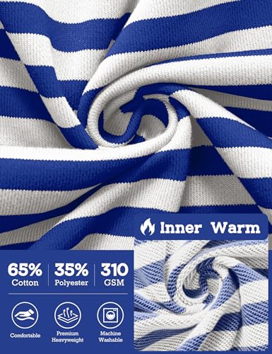 FAIABLE Striped Zip Up Hoodie Women Oversized Sweatshirt Hoodies Zipper Sweaters Pullover Cotton Vintage Preppy Shirt Outfits