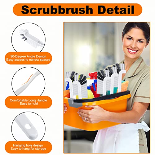 Rtteri 48 Pcs Kitchen Scrub Brush Bulk Plastic Sink Bathroom Cleaning Edge Corner Brush for Household Bottle Dish Tile Lines Window Track Crevice with Stiff Bristle - Image 4