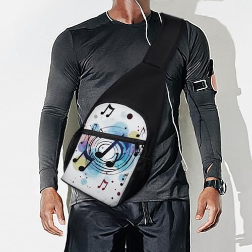 Bolso tipo bandolera con notas musicales puntadas casual miniatura 7