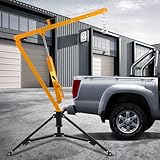 Hydraulic Hitch-Mount Truck Crane Professional 2-Inch Hitch Receiver, 3 Adjustable Capacities: 500 lbs, 750lbs, 1000 lbs(MAX) Yellow