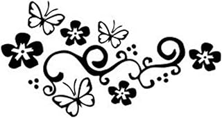 OSALADI 2 Peças Adesivos Automotivos Decalques De Janela De Carro Adesivos Para Carro Decalques Florais Adesivos De Moda Decalques Para Carros Decoração De Carro Adesivos De Flores Cor
