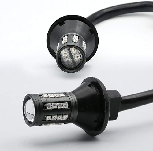 Miniatura 5 de Syneticusa 7443 Libre de errores Canbus Ready Red LED Freno Parking Tail Stop Turn Signal Bombillas DRL Lámpara de estacionamiento No Hyper Flash