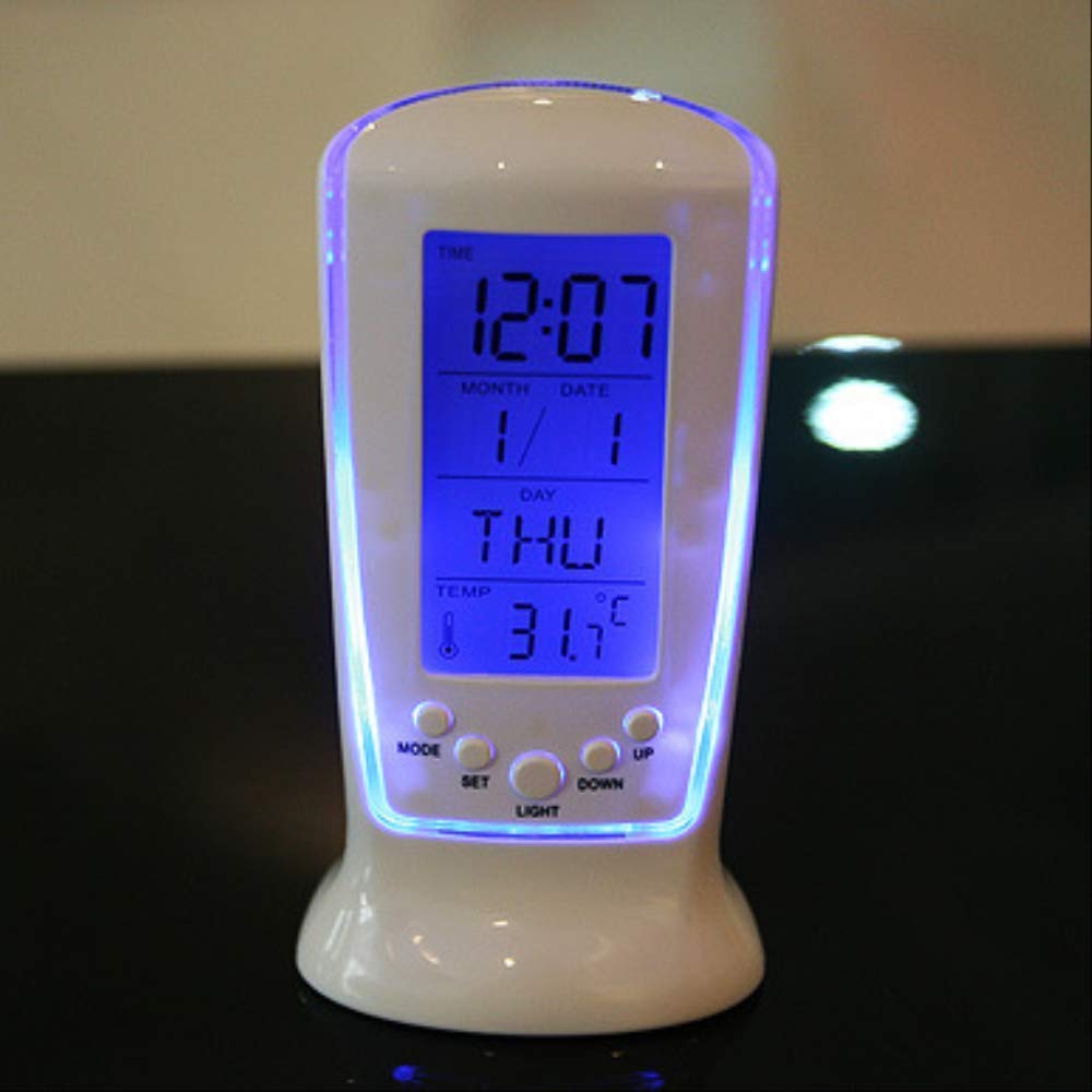 WanmarCLock WANMARLED electronic watch night light lazy alarm clock mute Perpetual calendar thermometer alarm clock Alarm clock