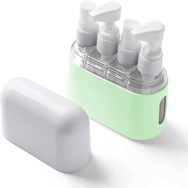 Travel Bottles, TSA Approved Travel Containers, Travel Set with Labels, Leak Proof Containers For Toiletries (Light Green)
