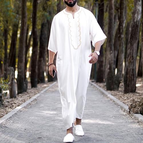 Robe musulmane pour homme caftan ample respirant style Dubaï