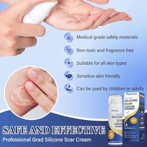 Psecici TM-H0FJ-W26E Scar Cream,Silicone Scar Gel,Advanced Scar Gel,Scar Removal Cream thumb #5