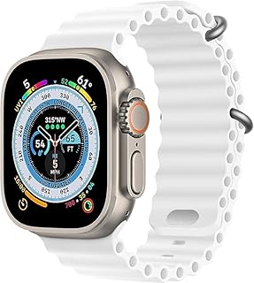 سوار ساعة سيليكون رياضي بتصميم مموج متوافق مع ابل ووتش مقاس 38 ملم و40 ملم و41 ملم للرجال والنساء لساعة اي ووتش سيرز 8/7/6/5/4/3/2/1 SE من في فولت