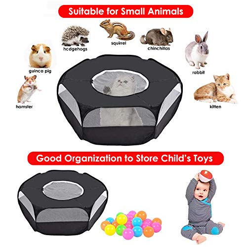 PIXRIY Barraca de gaiola para pequenos animais, cercado para animais de estimação com abertura super