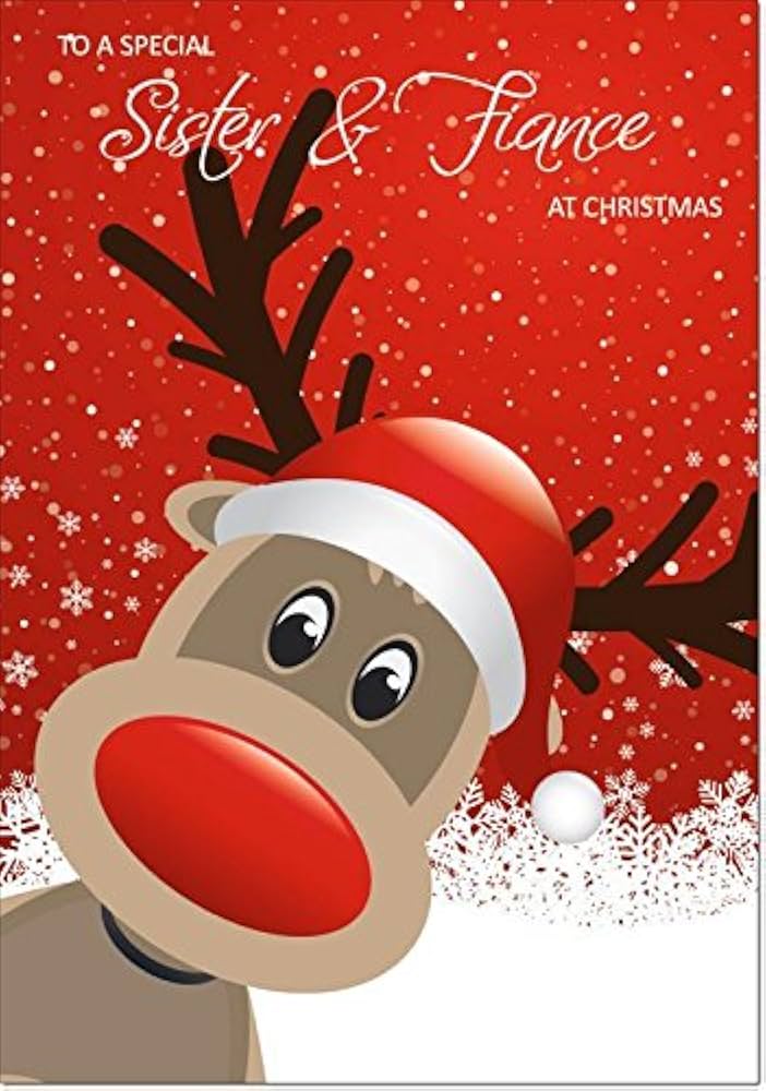 Sister and fiance christmas card Clearance