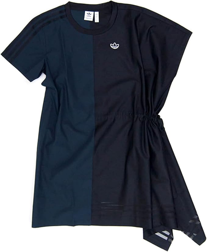 Amazon Co Jp Adidas アディダス レディース アシンメトリー Tシャツワンピース Gn3274 Gn3273 Lサイズ Gn3273 Black 服 ファッション小物