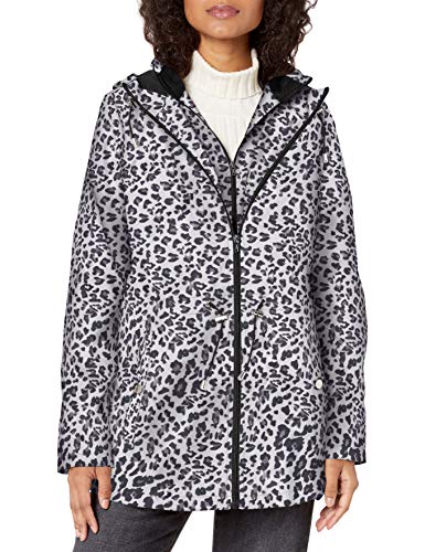 INTL d.e.t.a.i.l.s Women's Midweight Pack-it-in-a-Pouch Vestee Jacket, Snow Leopard Gray Combo, S