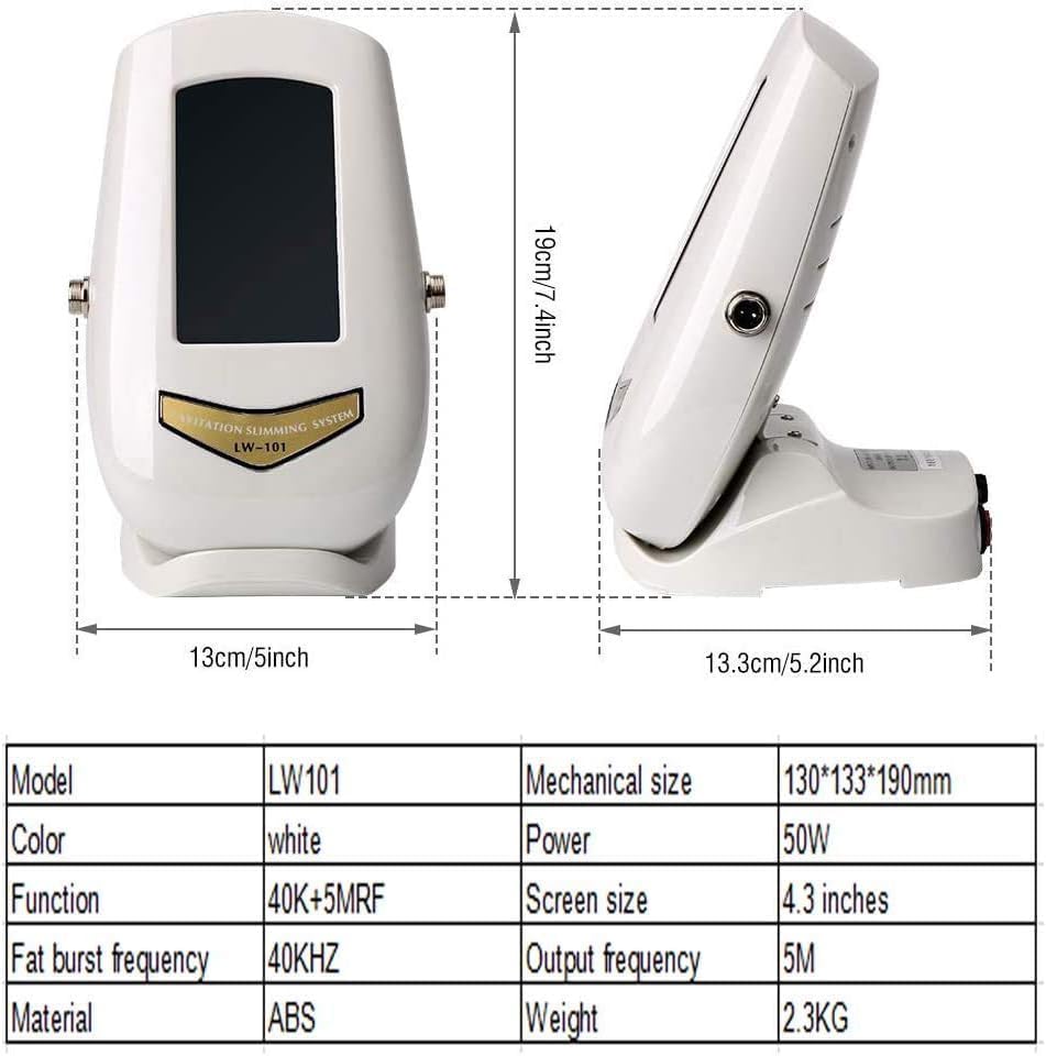 Dimensions of the Hbealifee 3-in-1 machine: 13cm width, 13.3cm depth, 19cm height