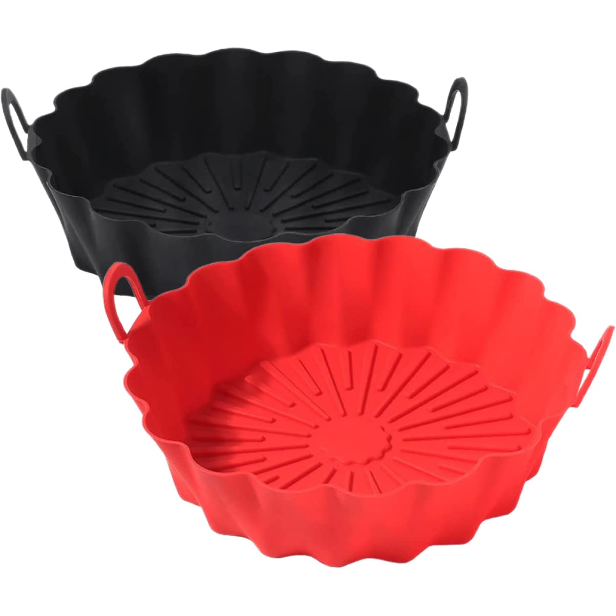 Amosfun in Silicone per Friggitrice Ad Aria Set da 2 Pezzi Riutilizzabile Non Lavabile per Accessori per Friggitrice Ad Aria Versatile per La Cottura al Forno Casuale