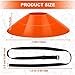 100 Packs Mini Disc Cone Kit Mini Soccer Cones Agility Drills Cones for Soccer Practice Small Cones with Shoulder Strap for Sports Football Basketball Training Practice (Orange and Yellow)