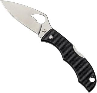 Spyderco Byrd Starling 2 Folding Knife - Black G-10 Handle with PlainEdge, Full-Flat Grind, CTS BD1 Steel Blade and Back Lock - BY12GP2 - Spyderco