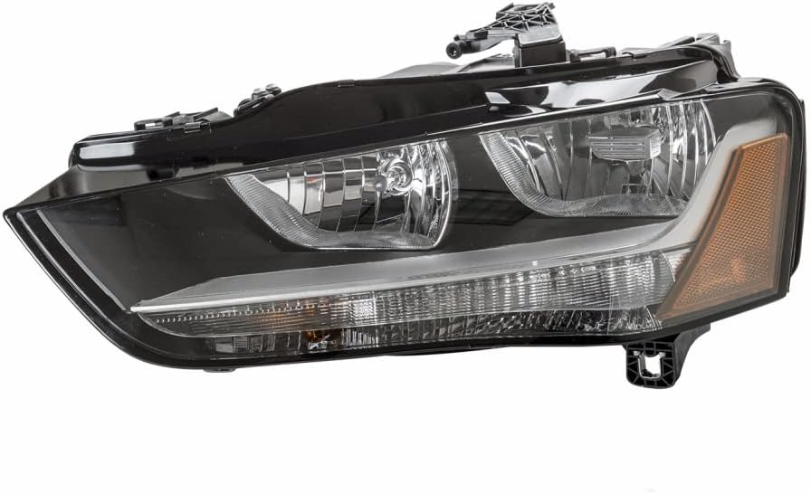 CarLights360: For 2013 2014 2015 2016 Audi A4 Headlight Assembly Passenger Side w/Bulbs Black Housing DOT Certified For AU2503175