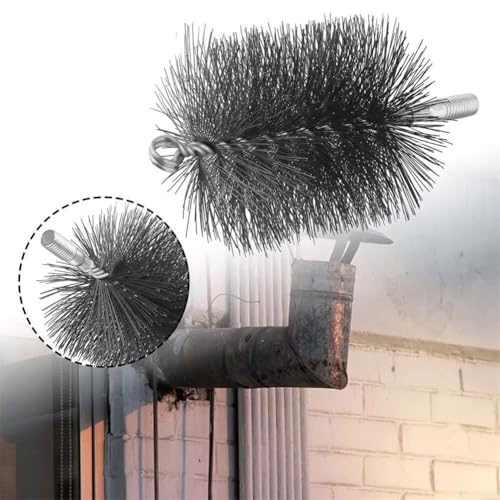 Flexible Pipe Brush for Thorough Cleaning of Chimneys, Boilers, and Smoke Exhaust Ducts (120mm)