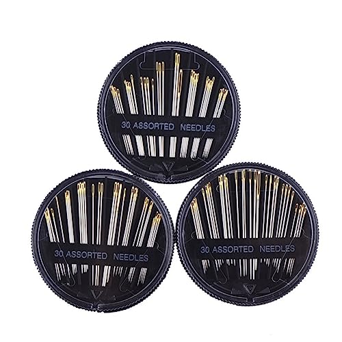 LALAFINA Sewing Needles Large Eye Set 30 Count Assorted Hand Sewing Needles for Diverse Projects