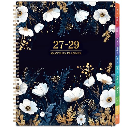 2027-2029 Monthly Planner/Calendar - January 2027 - December 2029 9 x 11 3 Year Monthly Planner 2027-2029 36-Month Calendar with Tabs Inner Pocket Twin-wire Binding Enterprise