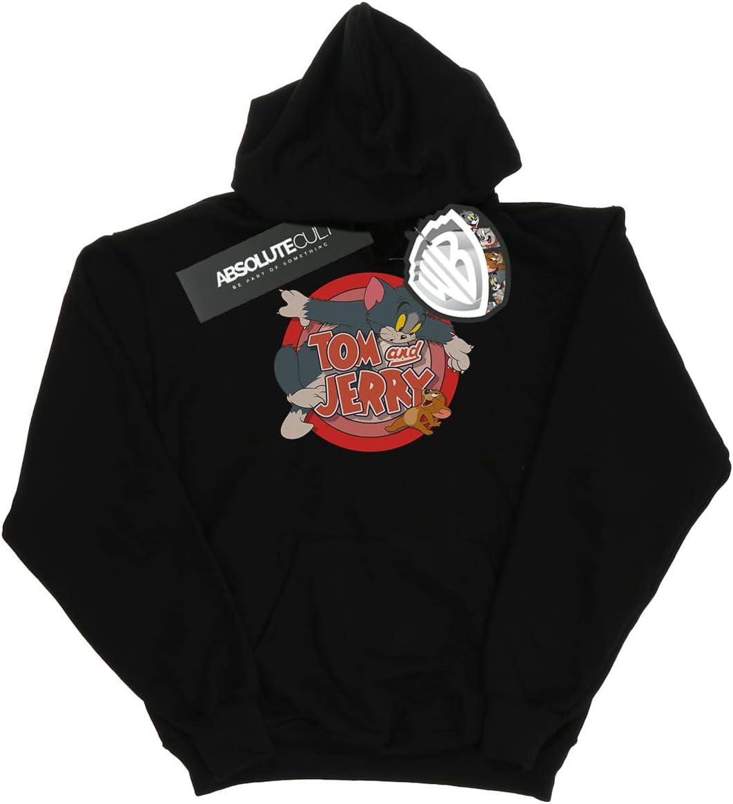 Tom And Jerry Men's Classic Catch Hoodie XXX-Large Black