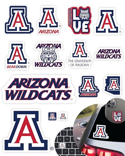 Image of University Arizona Stickers Wildcats Decals U of A Merch Car Vinyl 14 Pc
