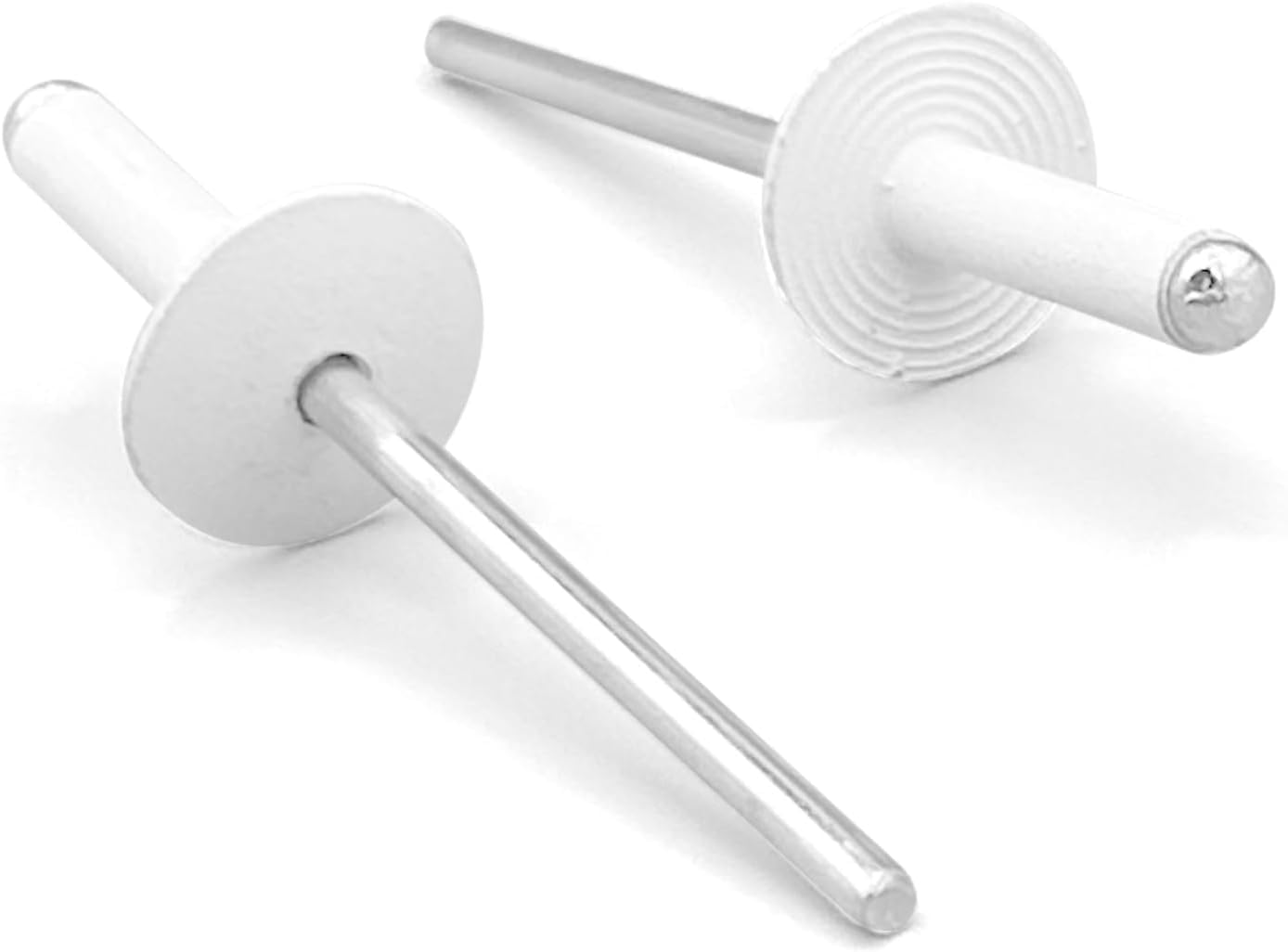 250x Remaches de Aluminio Blancos Ala Ancha 4,8 x 18 mm – Remaches Pop Cabeza Grande para Chapa, Plástico y Matrículas – Remaches Ciegos Alta Resistencia para Automoción, Carrocería y Bricolaje