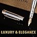 KEYZOR Luxury Fountain Pen Fine Nib For Writing,Refillable Ink Converter,24k Gold Trim Pens Gift Set For Men &Women,Professional,Business,Office