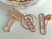 65 PCS Decorative Paper Clips and Set,Multi-Kind Push-Pin Map Tacks Long Tail Clip Paper Clip Pin Clip for School,Home & Office (Rose Gold)