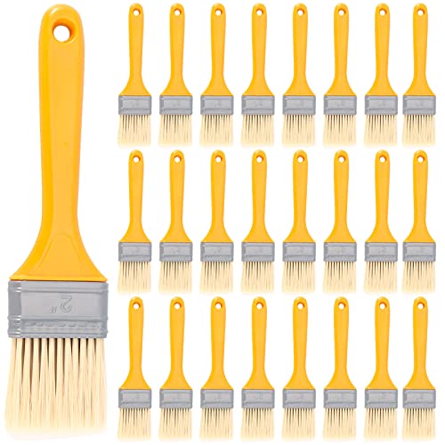 SINJEUN Paquete de 60 pinceles de pintura de 2 pulgadas, con mango de plástico para pintar, recortar, redecorar paredes o muebles