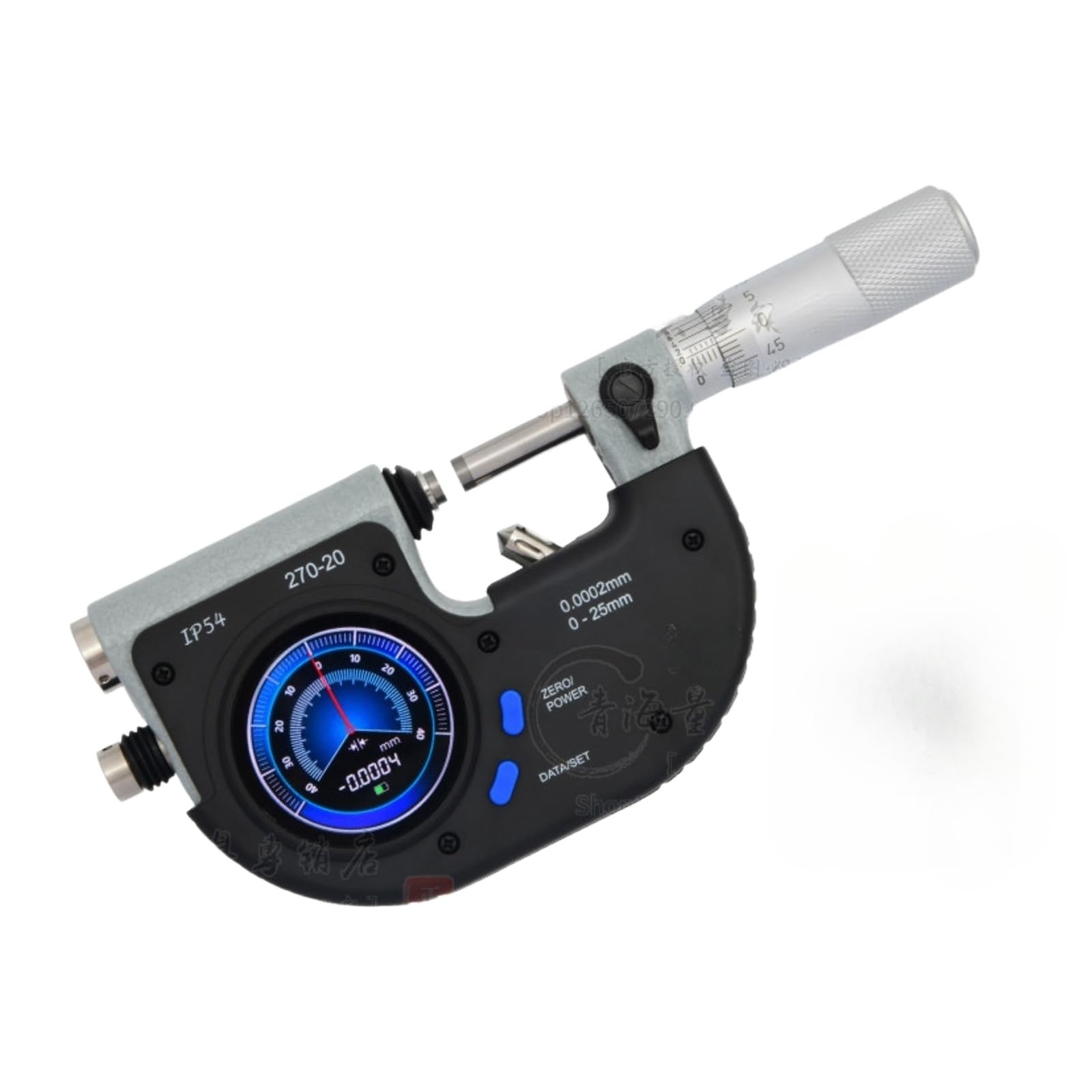 Micrómetro exterior digital, 270-81-000, HEIGHT / 0.0001MM, 0-25 mm