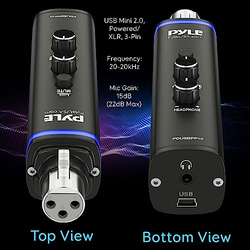 image for Pyle Microphone XLR-to-USB Signal Adapter - Universal Plug and Play XL